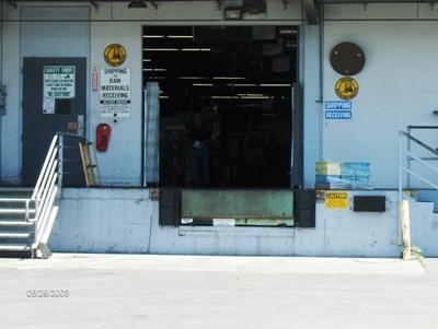 Shipping and receiving area