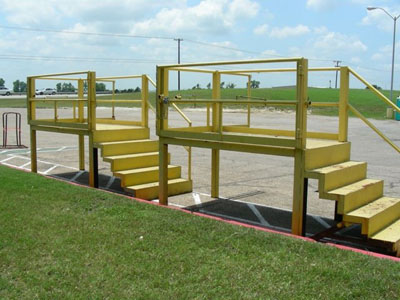 Flatbed unloading area